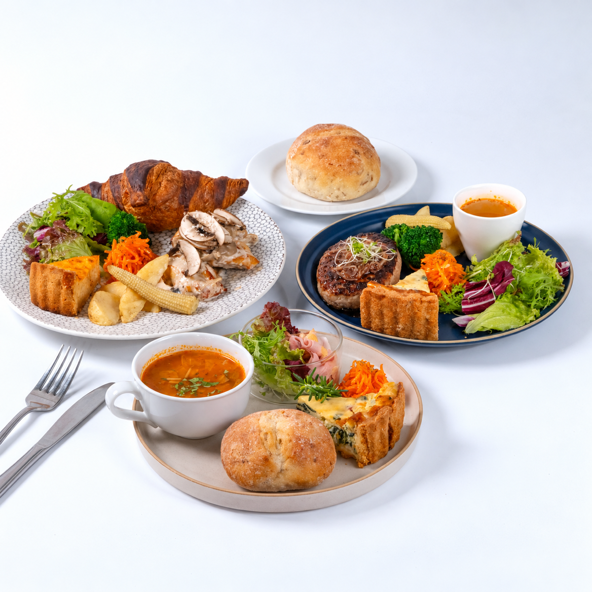 ランチの料理集合写真